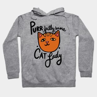 Purrfectly sane cat lady Hoodie